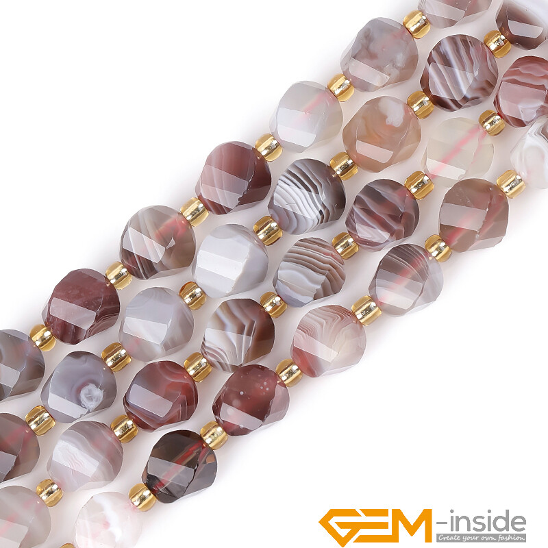 Natural Assorted Gemstone Twist Faceted Charms Loose Beads for Jewelry Making AU