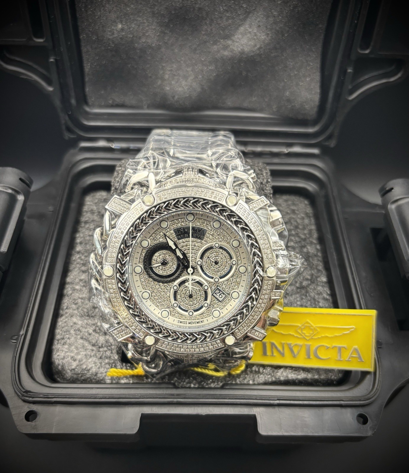 Invicta Reserve Gladiator 2.92ct Genuine Diamond 61mm Wristwatch. NEW