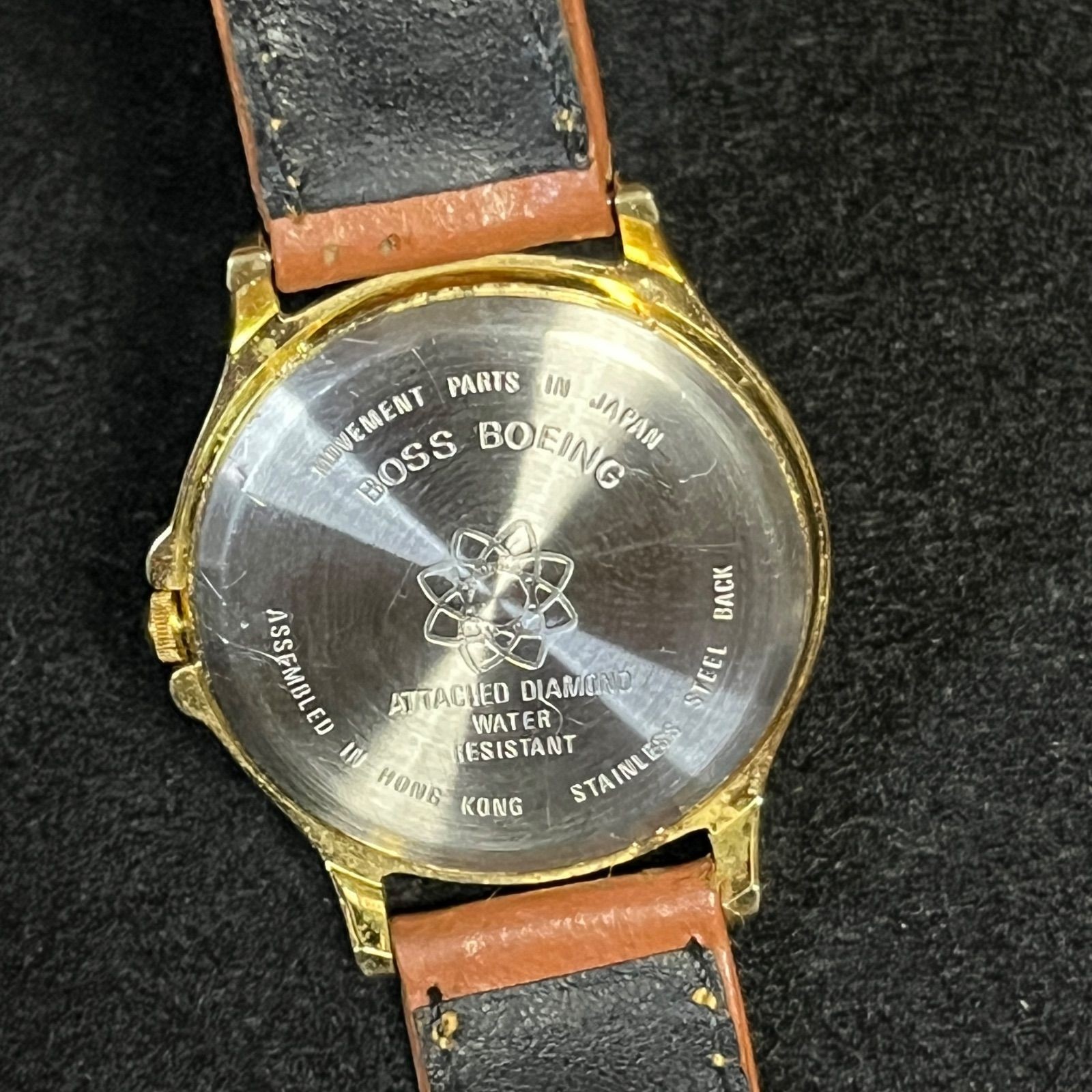 Working Item Cuattro BOSS BOEING Gold Watch Function Checked