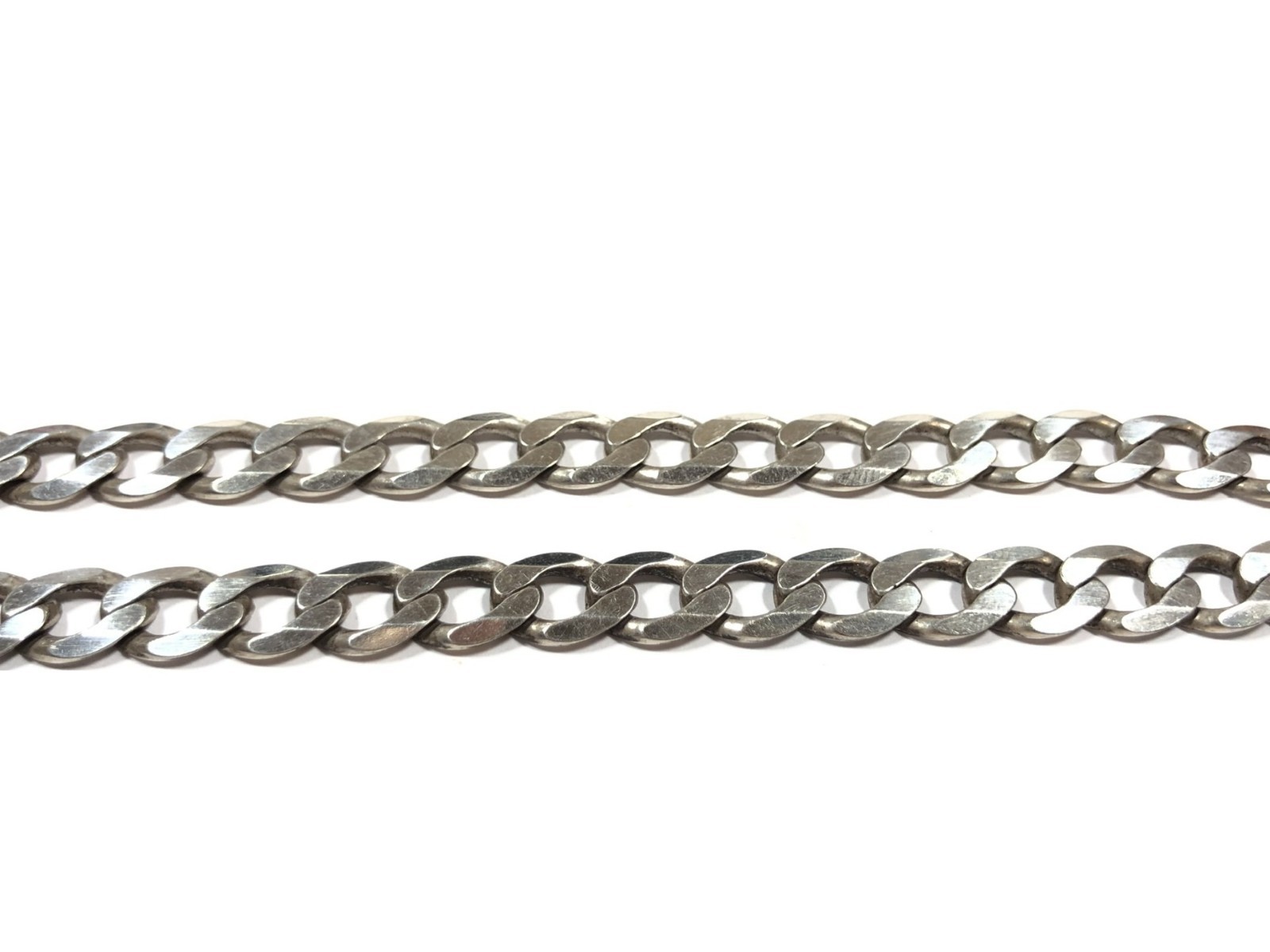 Vtg Sterling Silver 9.2mm Curb Link 22″ Chain Necklace Signed SJ