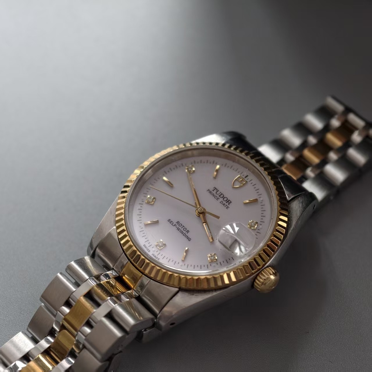 Tudor Prince Date White 5- Dia Dial 74033 Men’s Watch Automatic 34mm