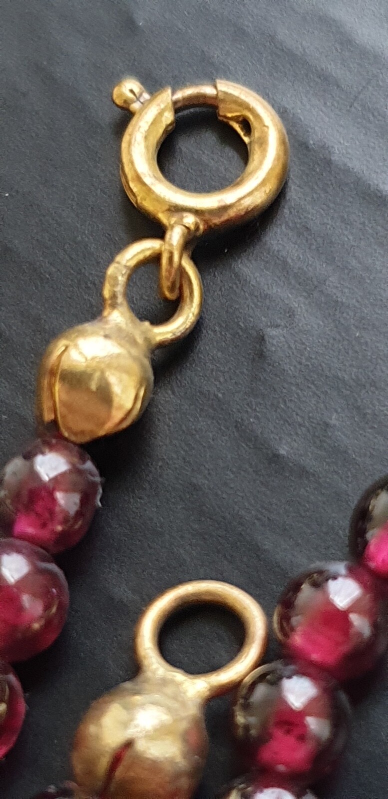 Natural garnet necklace/necklace idar top stone untreated stones ø 3.5 mm/40 cm