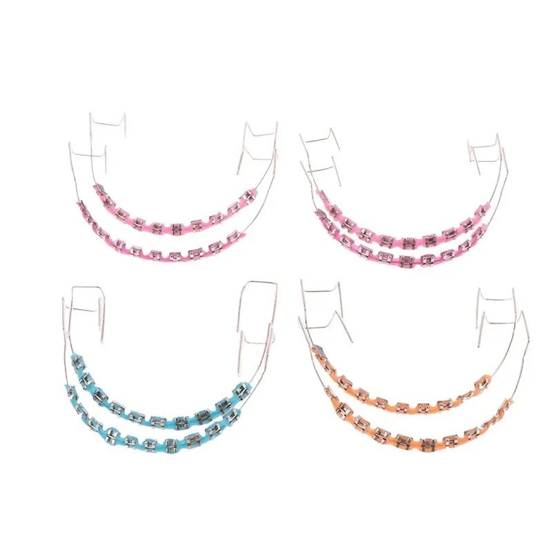 1 Pair Fashion Braces Fake Orthodontic Teeth Decoration Colorful