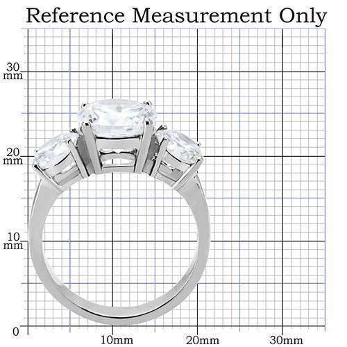 Women’s 3 Round Stone cz Stainless Steel Anniversary Engagement Band PPF Ring