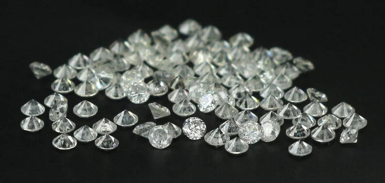 1 CT Natural White Diamond 0.80 mm 420 Pcs Round Cut VVS1 D Grade Certified