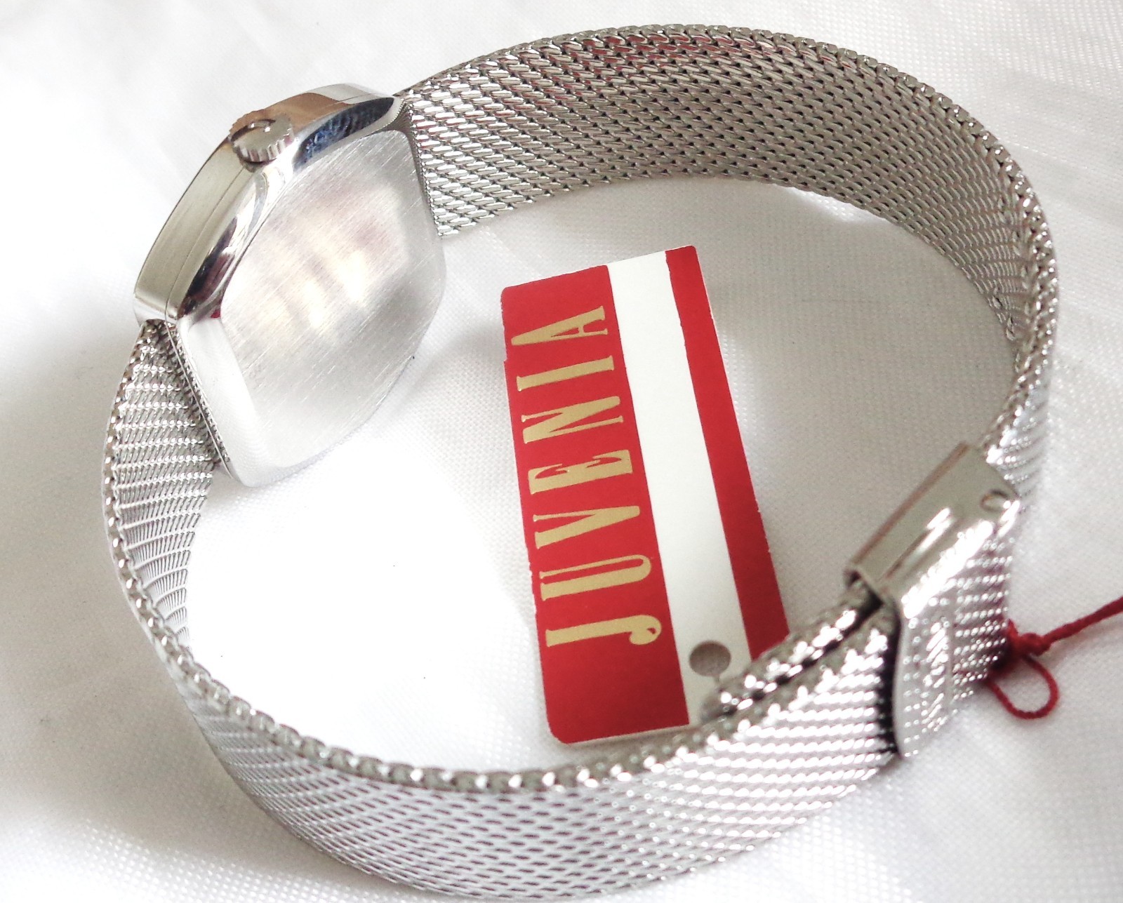 Vintage Juvenia Winding Stainless Steel Ladies Watch Ref 9107X-BA Swiss 17J NOS