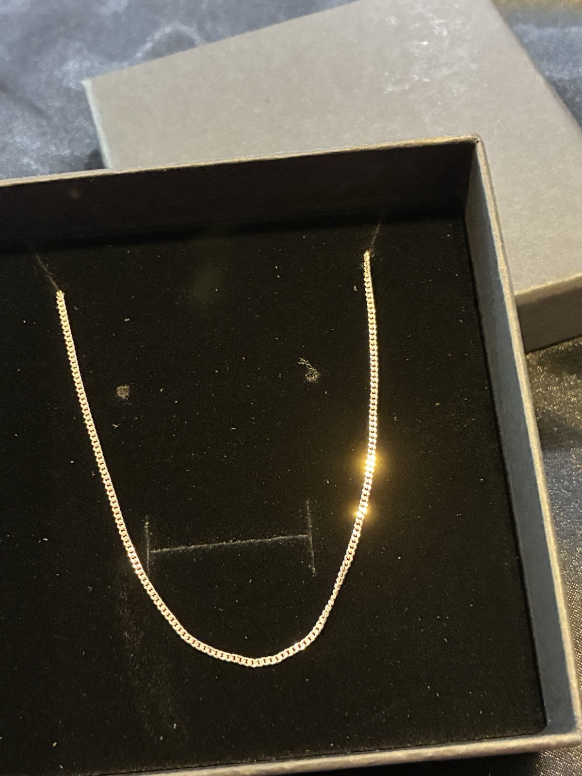 NEW 925 Sterling Silver Super Flat Curb Chain Necklace 1.2mm 22″ Italy Men Women