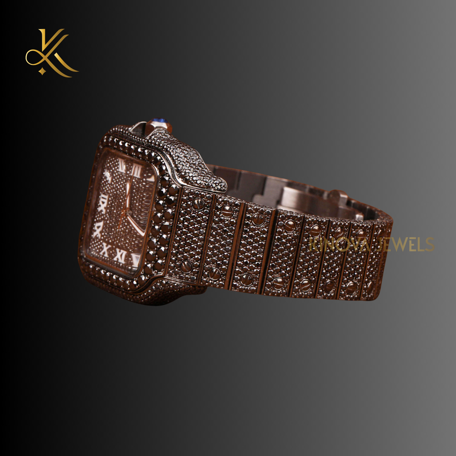 Men’s VVS1 Moissanite Diamond Watch Fully Iced Luxury Bling