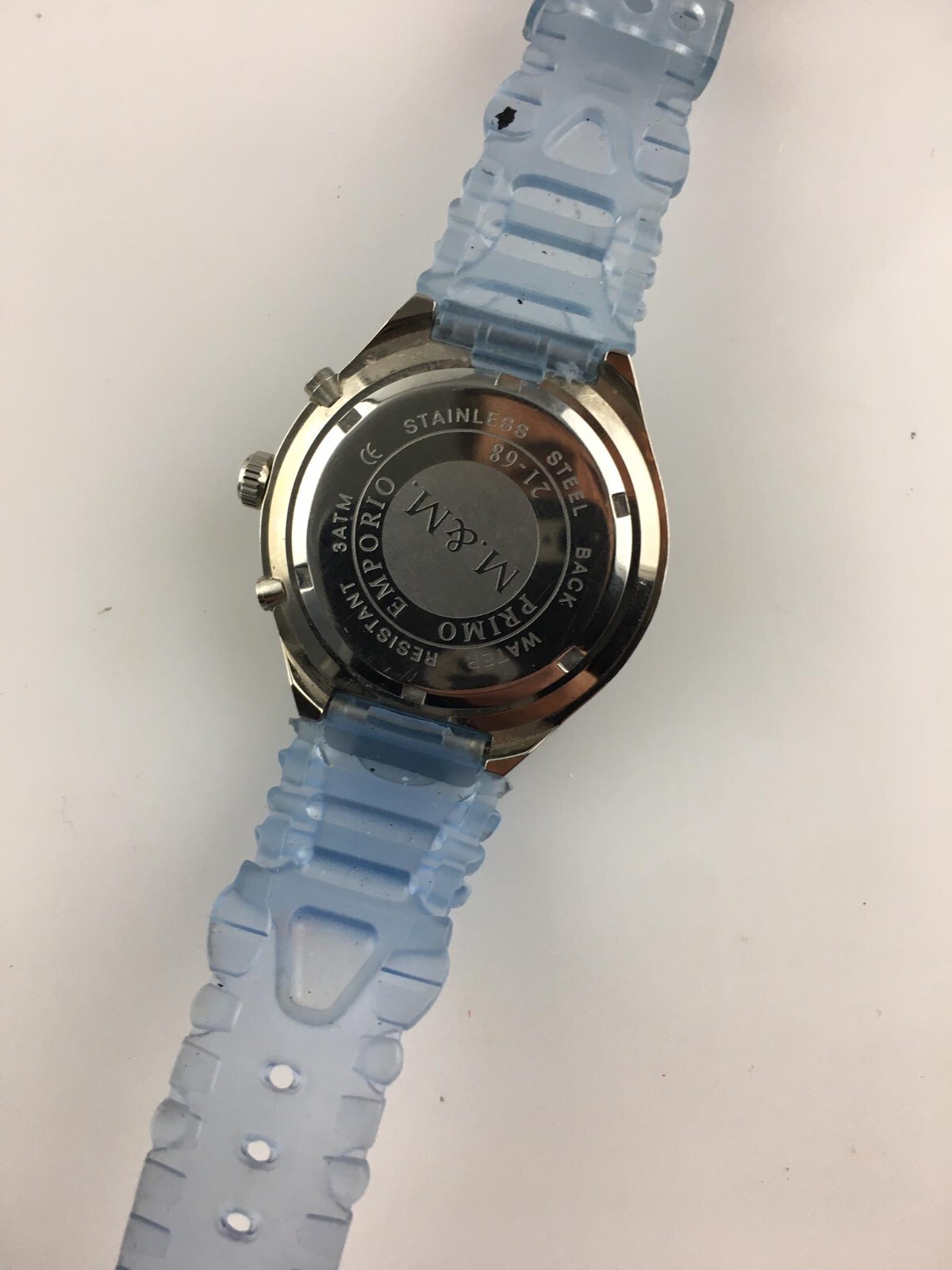 Watch M&M First Emporio Chrono Quartz Women 41mm Rhinestone Button To Fix