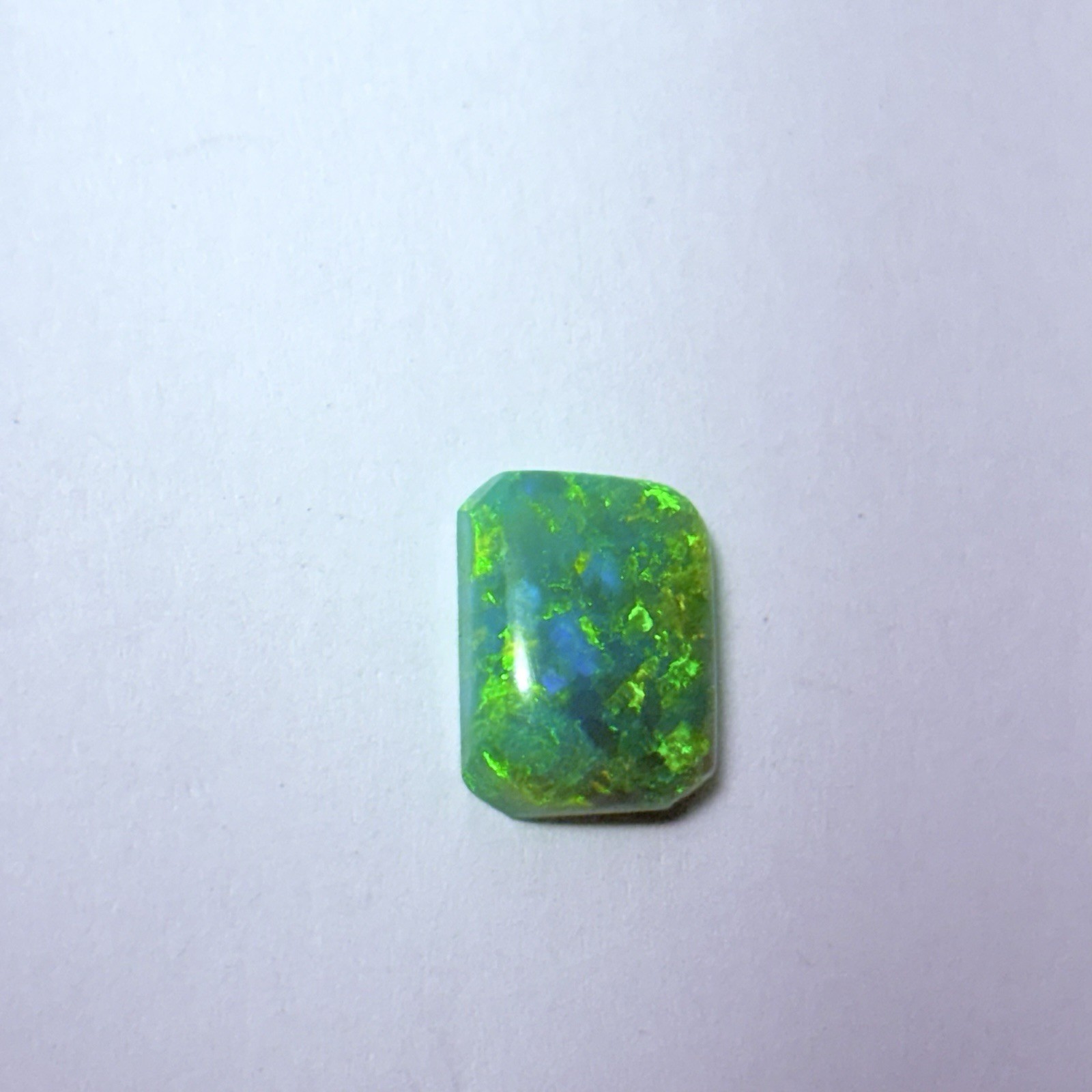 2.20ct Rectangular Cabochon Green-Blue Opal Loose 10.5 x 8 mm