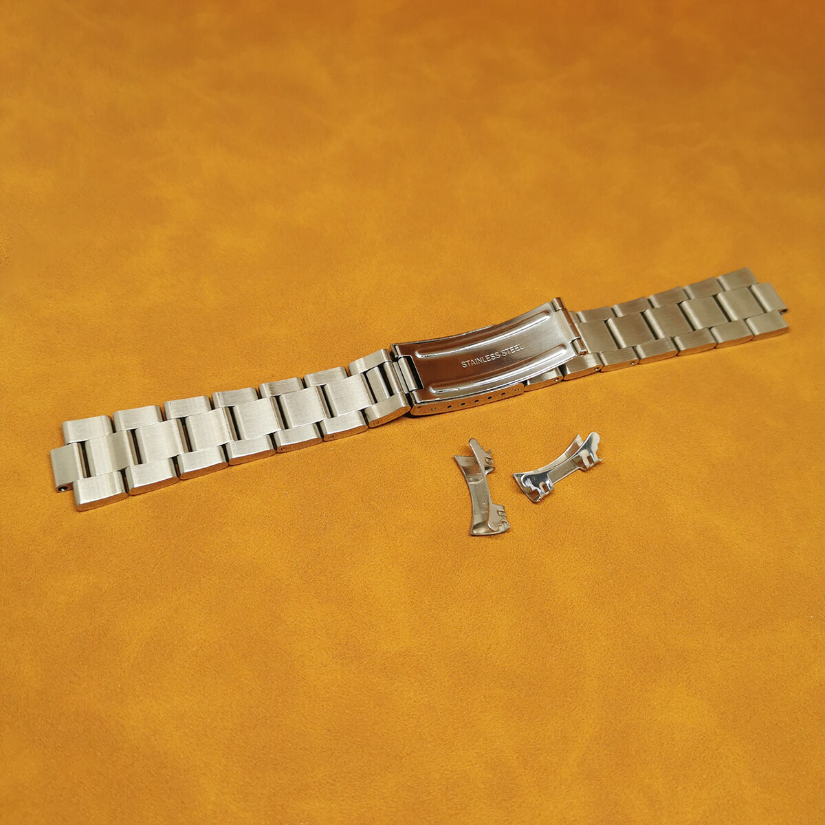 13mm 17-21mm Curved End Metal Bracelet Stainless Steel Watch Strap Band Unisex