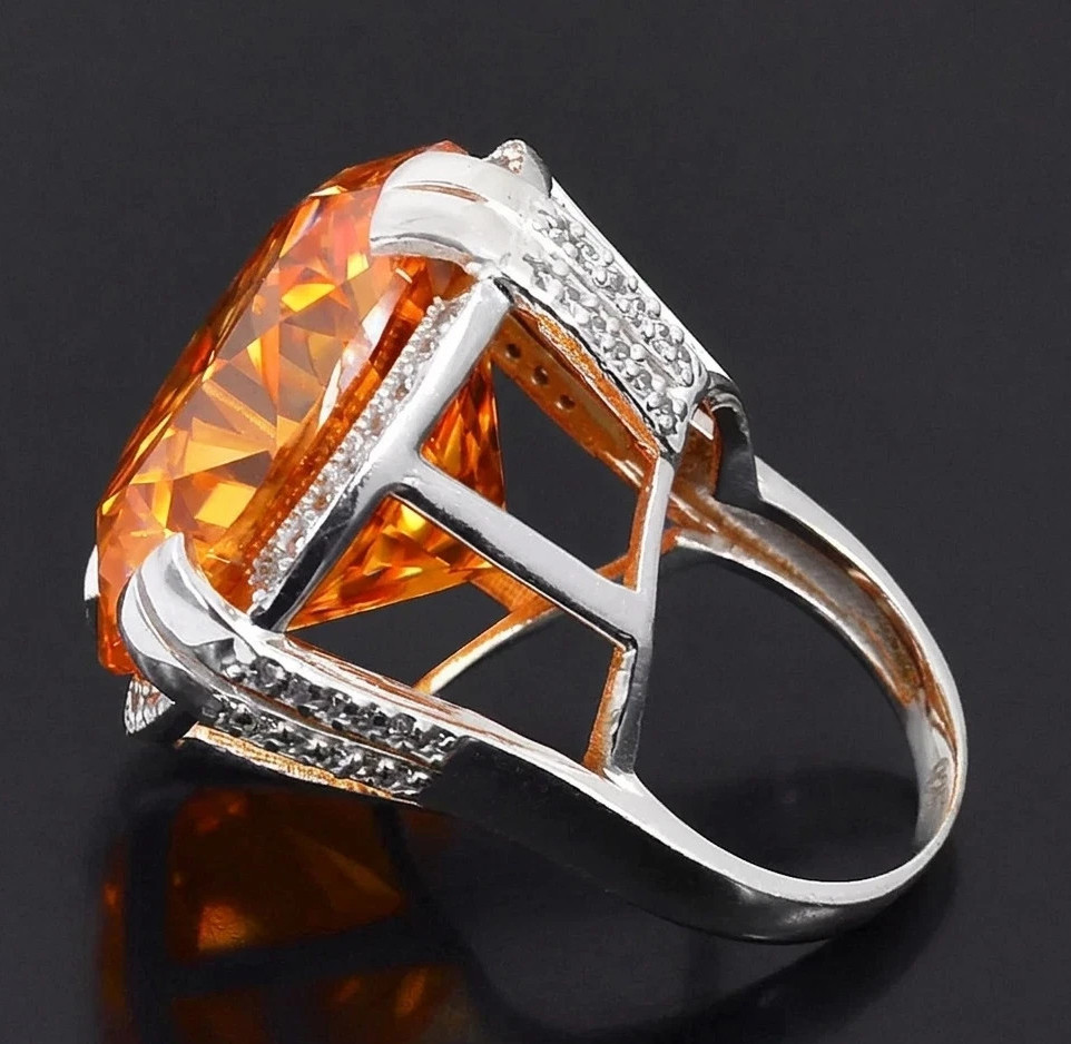 Pretty Certified 20.00 Ct Flame Orange Diamond Ring, Gift For Love-Tariffs FREE