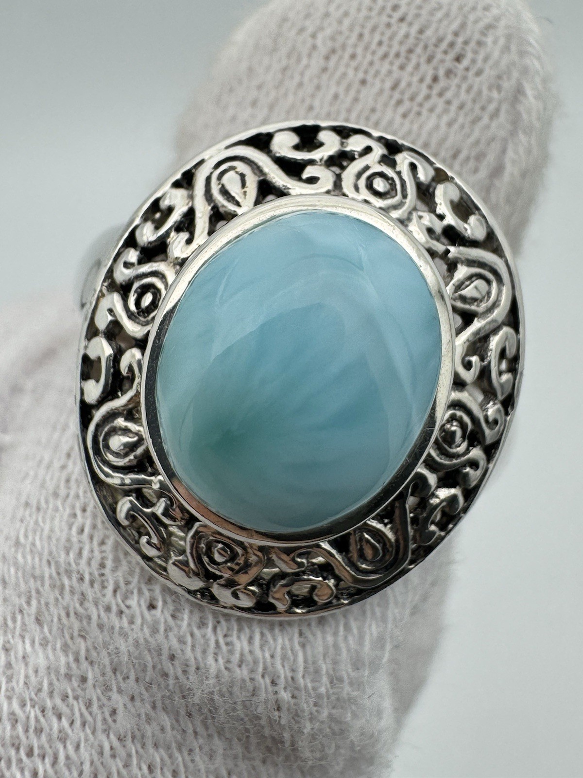 BBJ Bangkok Ratnaraj Sterling Silver Larimar Ring