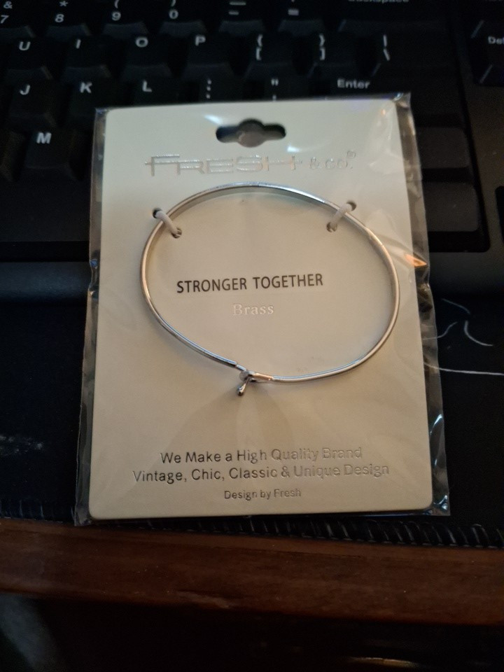 Fresh And Company” Stronger Together” Brass Bracelet