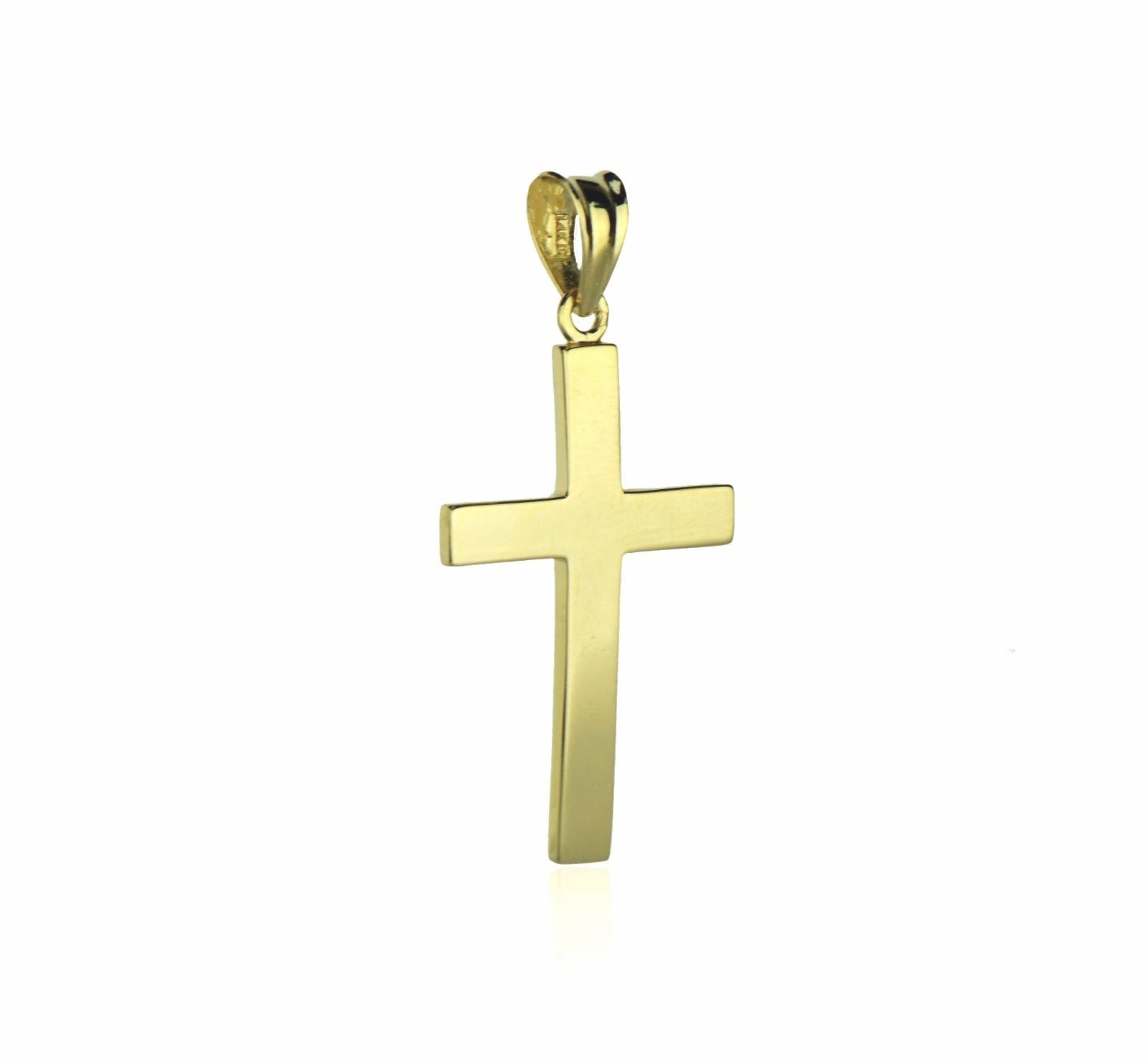 14k Yellow and White Gold Cross Pendants