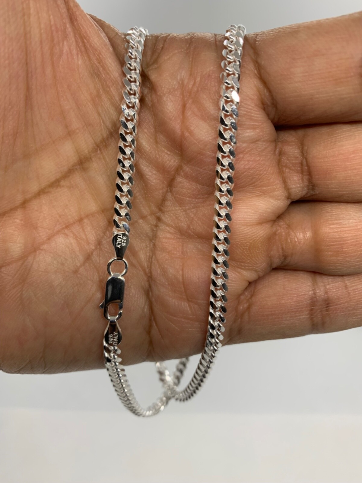 925 Sterling Silver Men’s Women’s 4.2mm Miami Cuban Link Chain Necklace 18″-30″