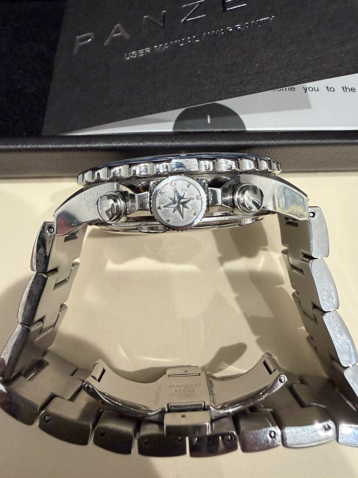 Panzera M45 Chronograph 300M Dive Watch Full Kit Box Papers Extra Links