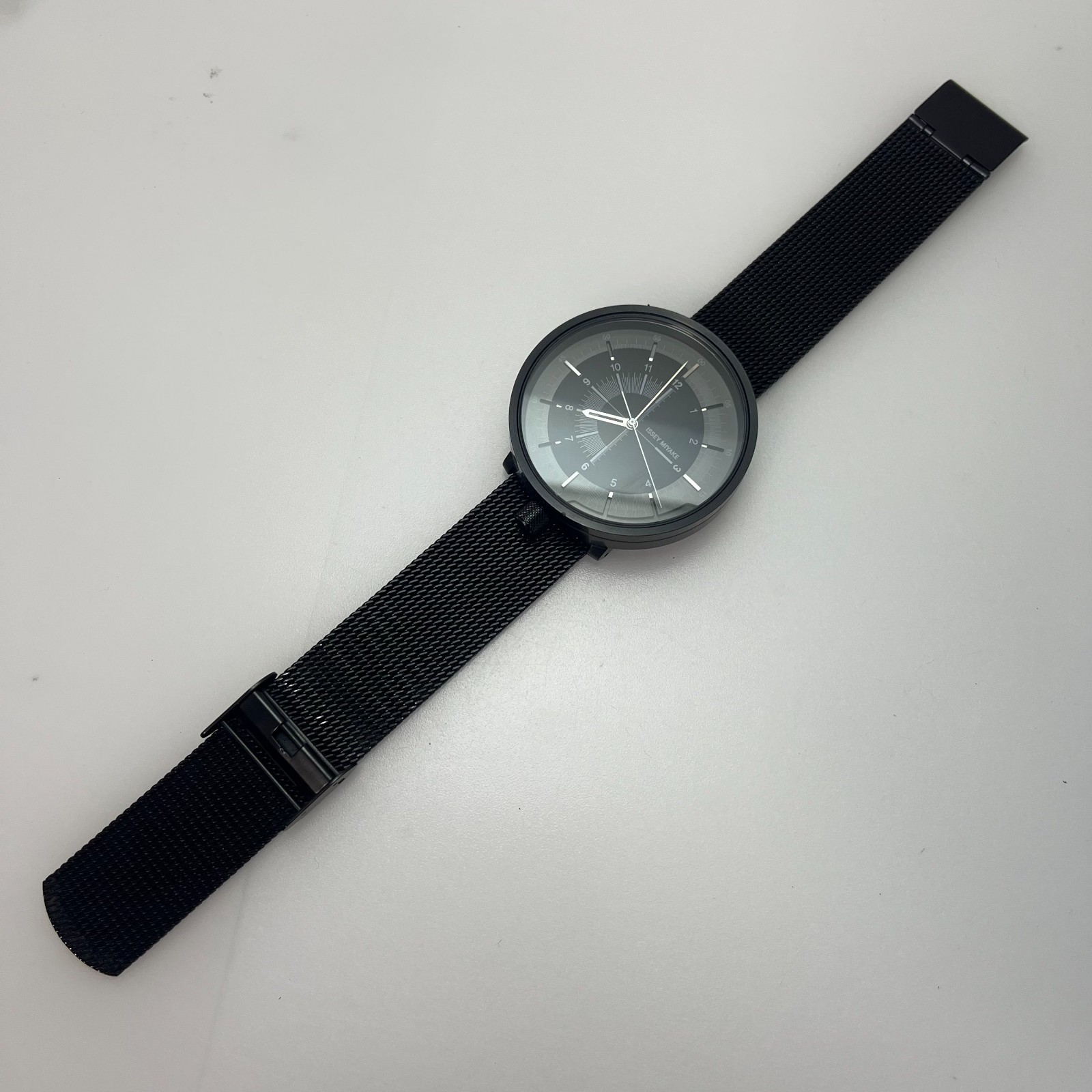 Issey Miyake Seiko Automatic 1/6 by Nao Tamura Black Mesh Band Made Japan #109B
