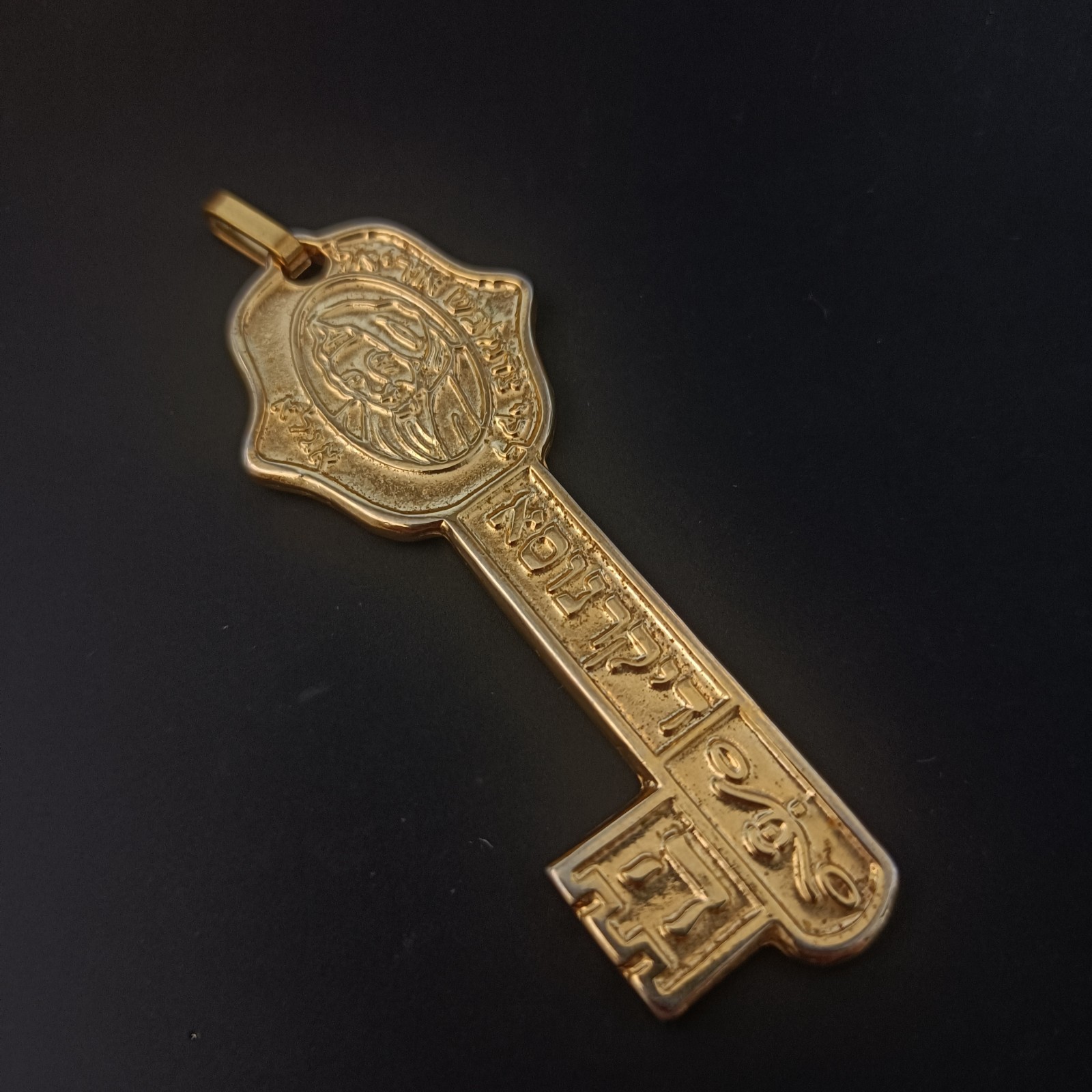 Jewish Kabbalah Key Pendant Hamsa Protection Health Amulet Hebrew Large Gift