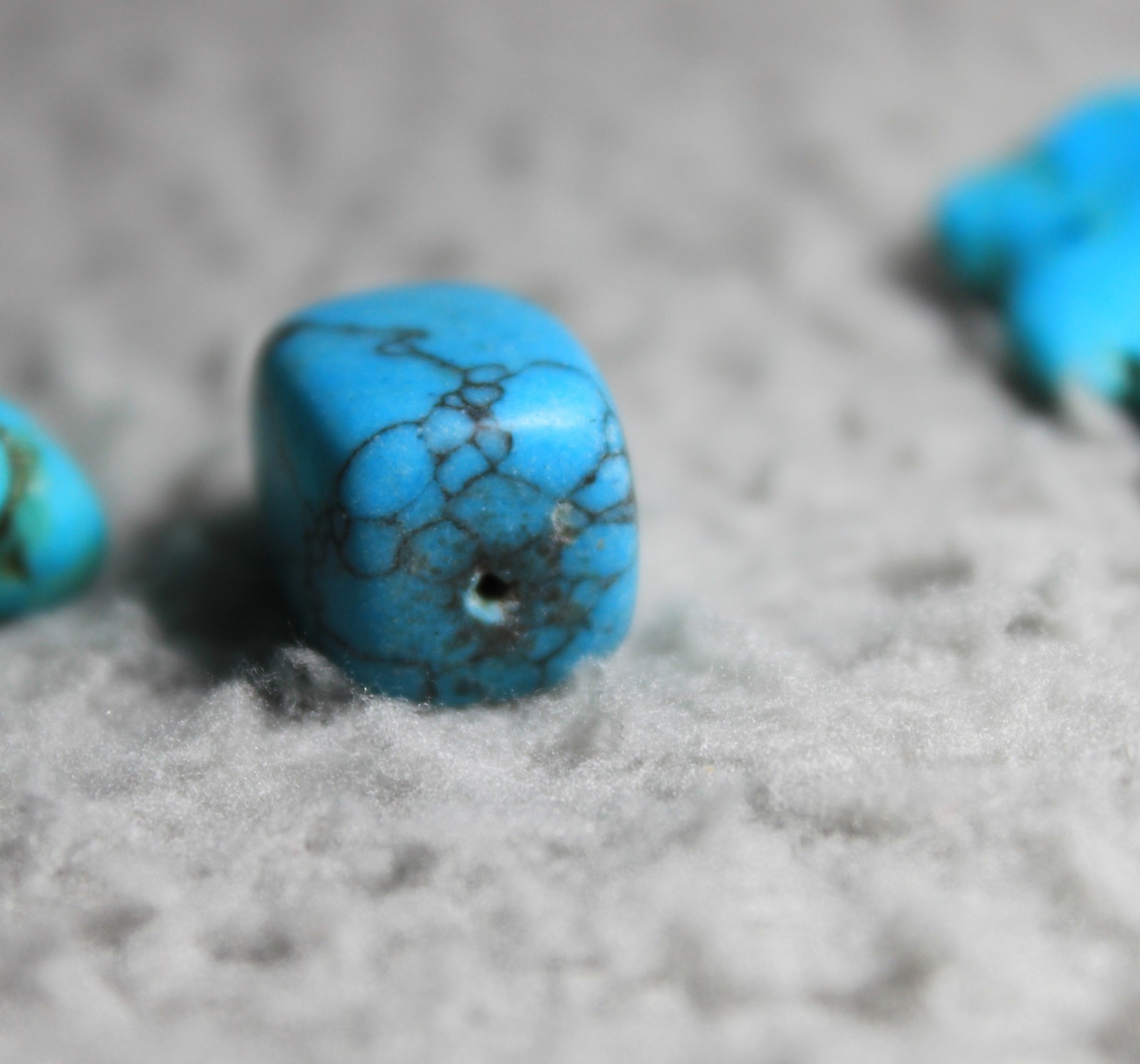 Natural Turquoise Nugget Bead Lot of 6 Chunky Stone Focal Jewelry Approx 20-40mm
