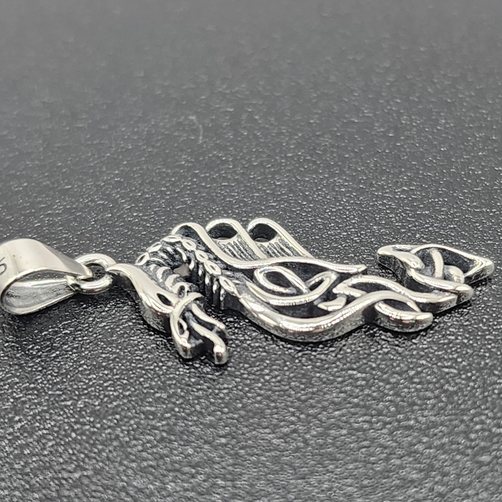 925 NEW Sterling Silver Pendant- Dragon 27mm Length 11mm Width FREE Shipping…