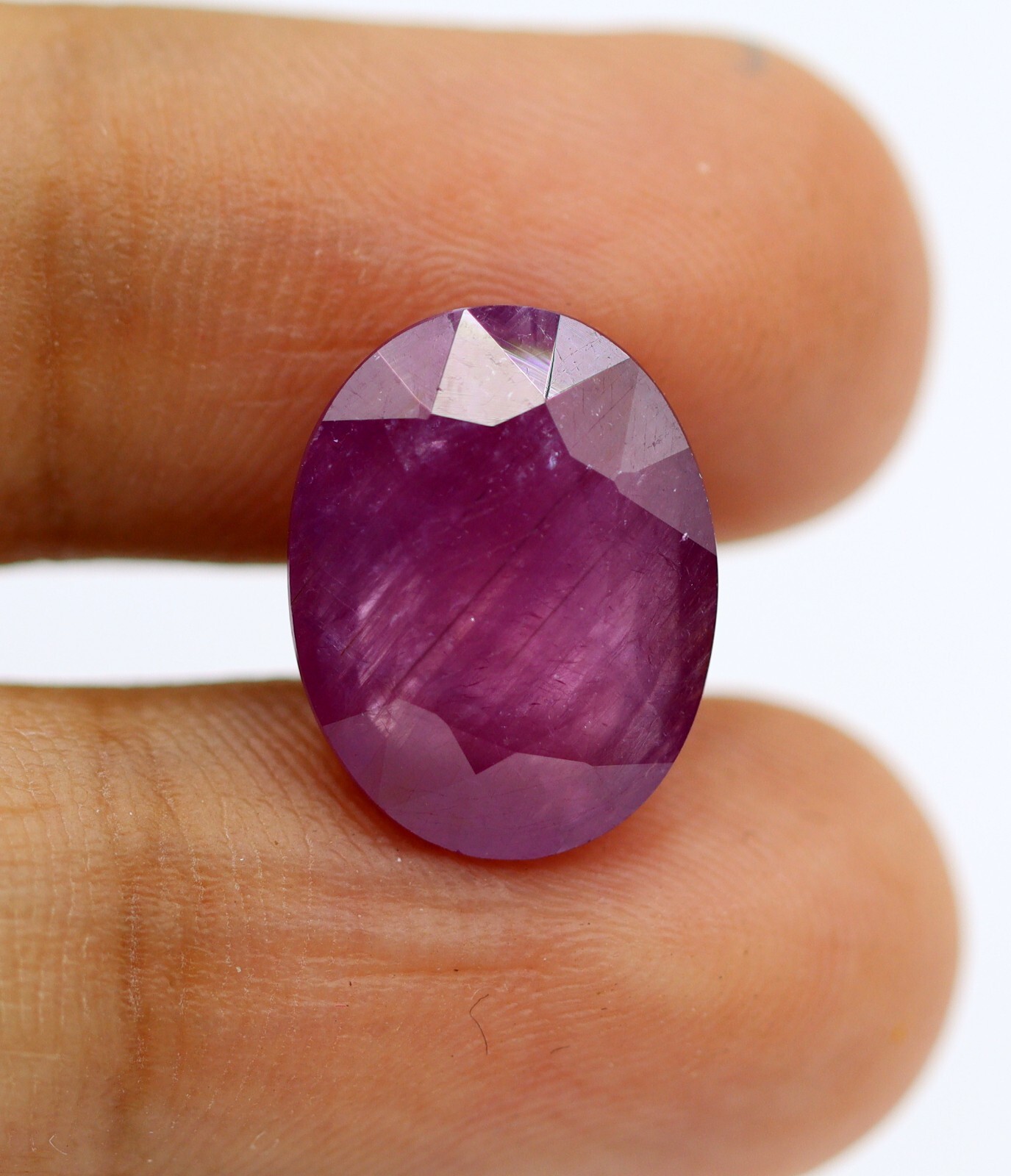 Purplish Red Natural Ruby Loose Oval 13×10 mm No Heat Certified Gemstone 6.26 Ct