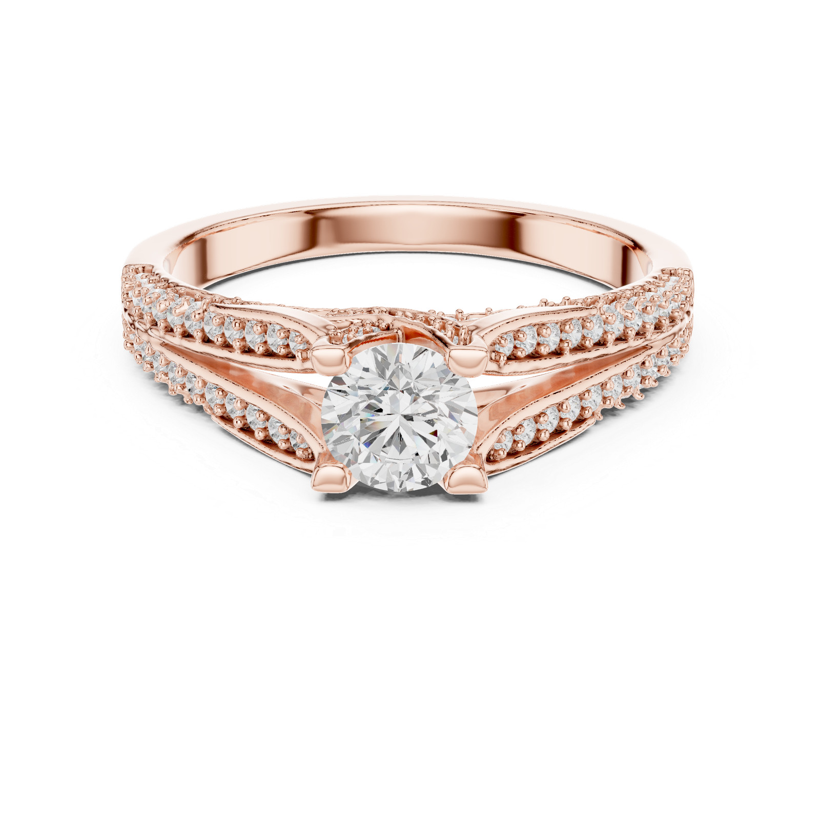 Statement 111pc VVS1/D/Excellent Diamond Proposal Madalyn Ring Gold Over M658