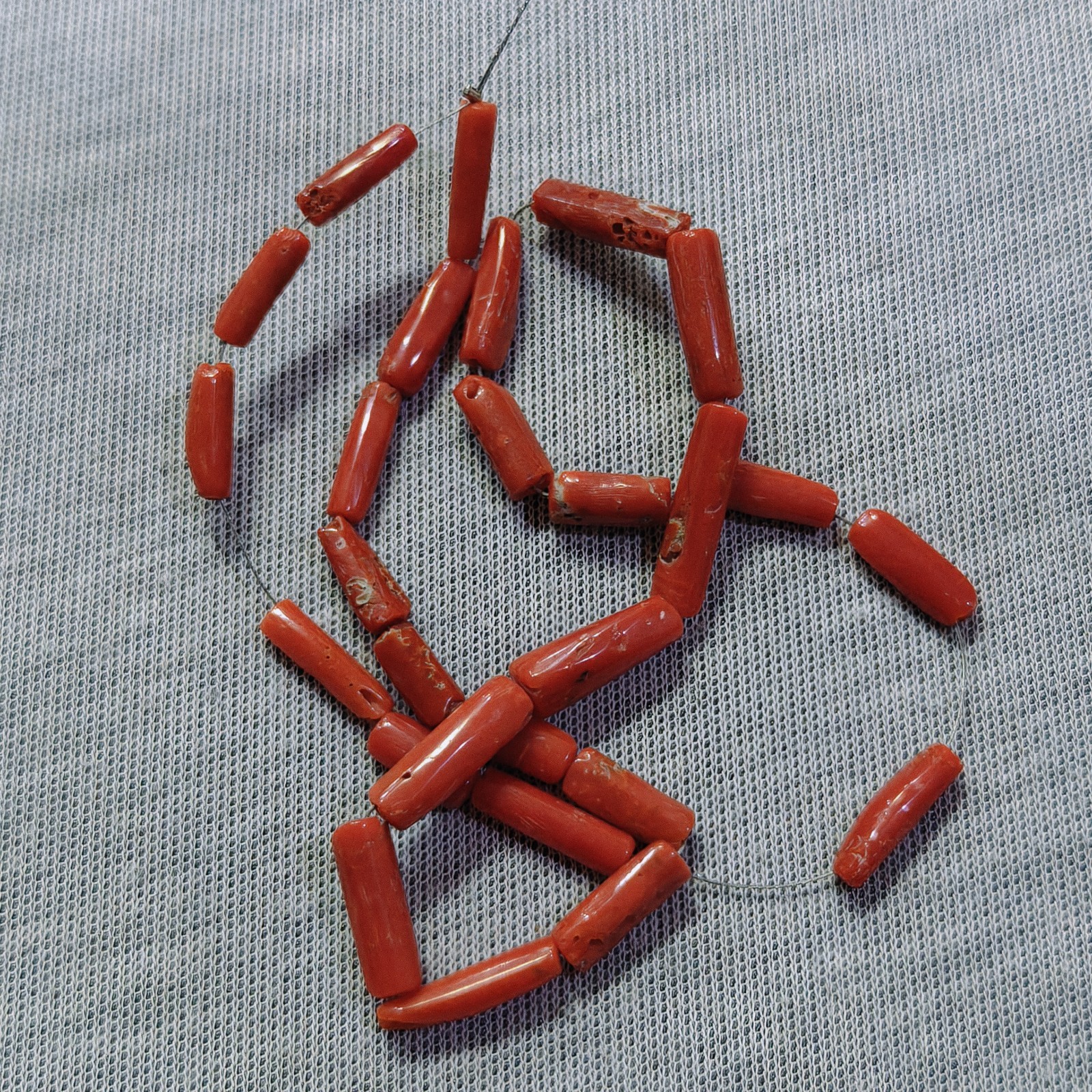 Genuine Red Coral Beads Natural Italian Coral Gemstone Strand 15 Inch