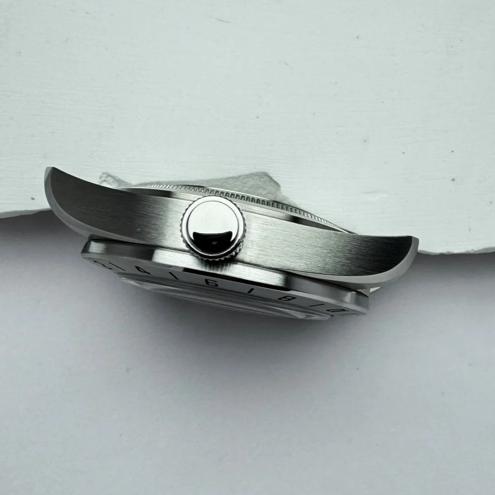 40mm Dive Watch Case PVD Black Finish Sapphire Crystal For NH34 NH35 NH36