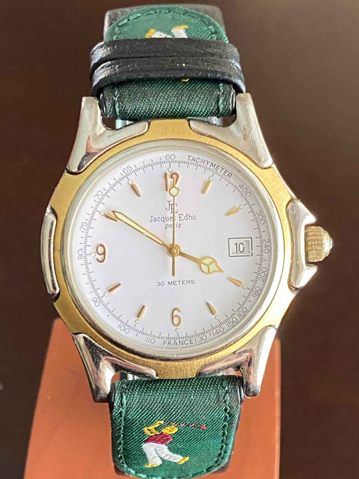MENS JACQUES EDHO WRIST WATCH, REFERENCE # JE790, QUARTZ, KEEPING TIME