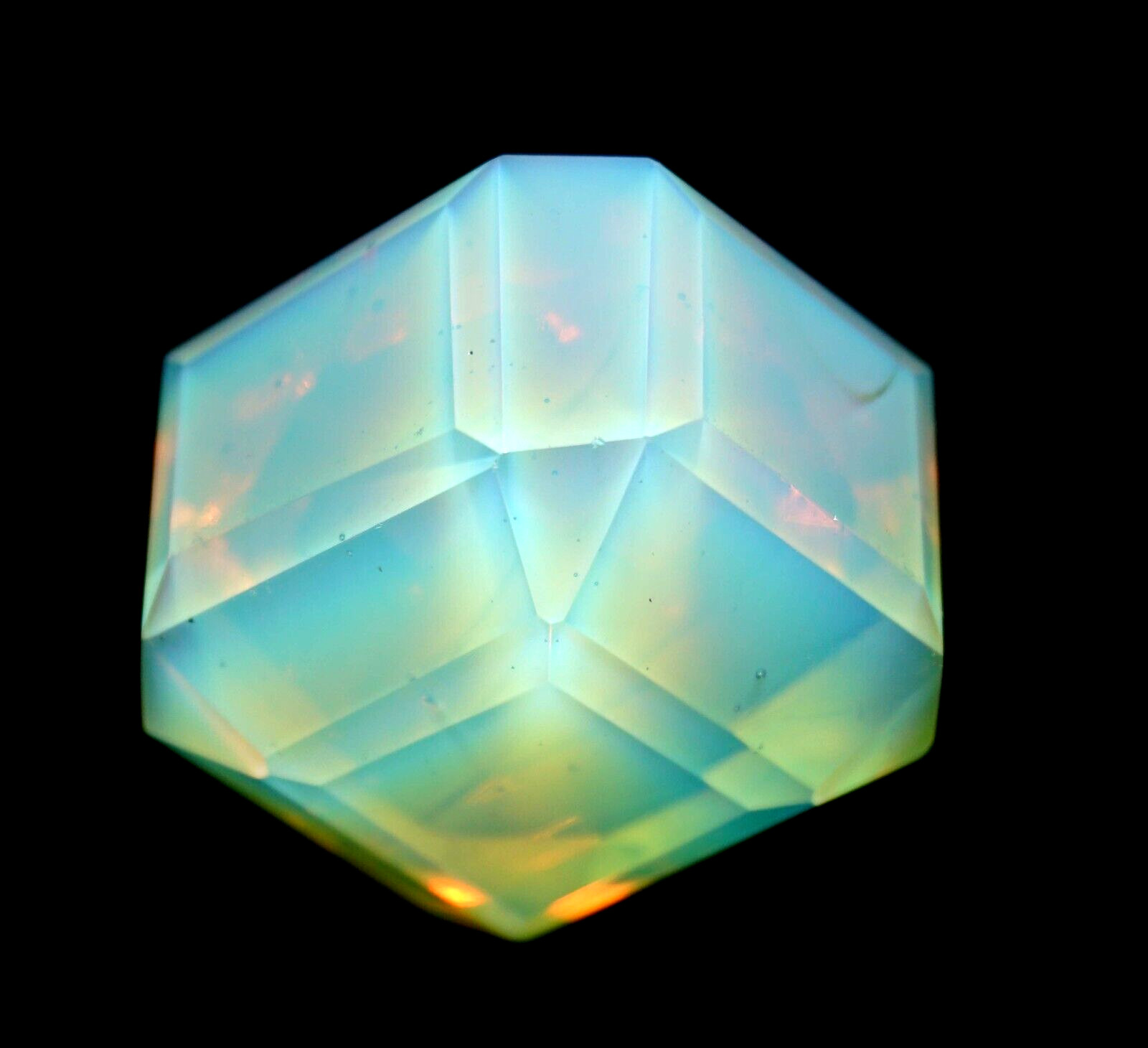 142.50 Ct Natural Green Opal Cube Welo Australian Certified Untreated Gemstone