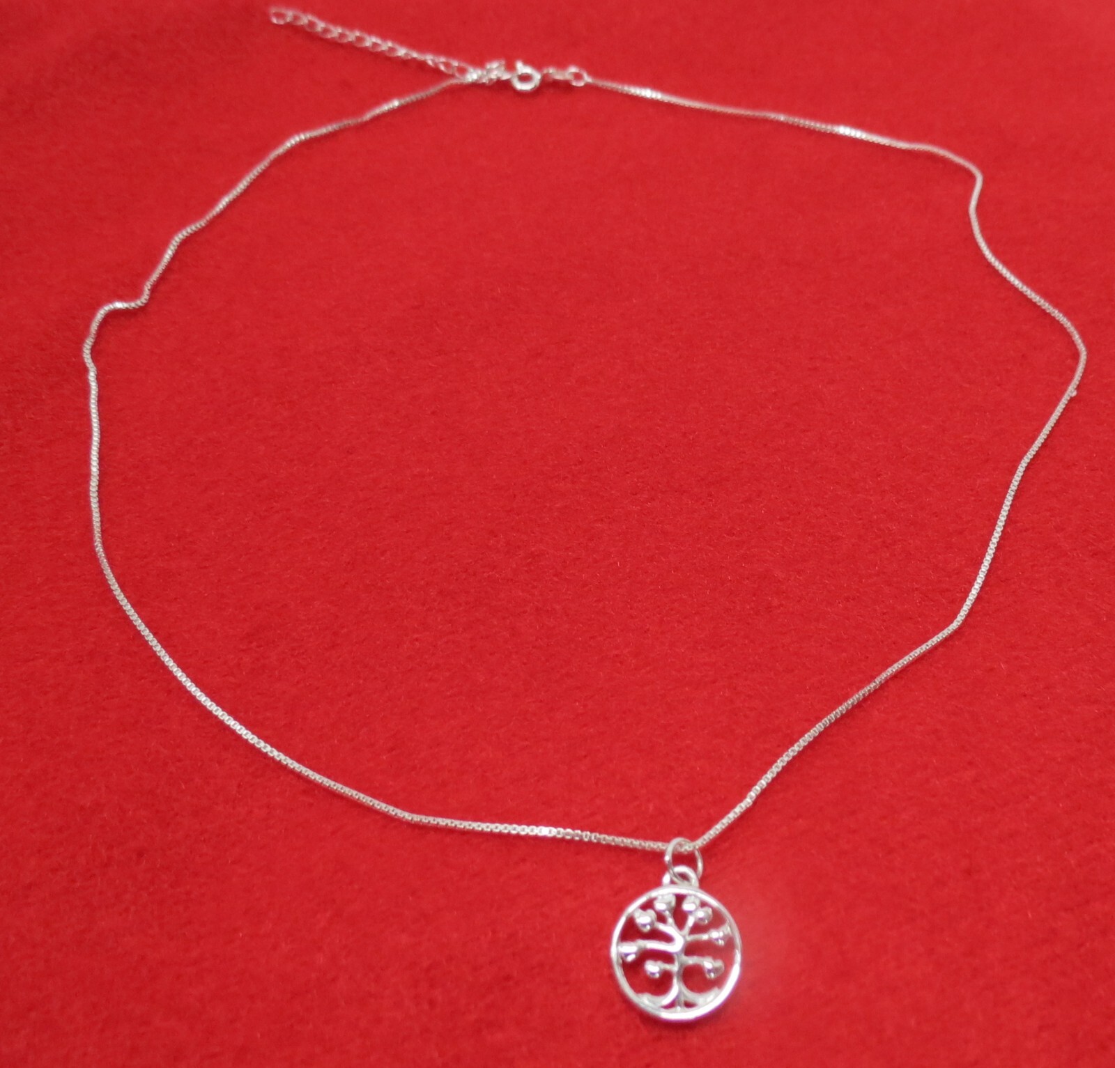 Sterling Silver Family Tree Necklace, 18” with a 2” extender and gift box