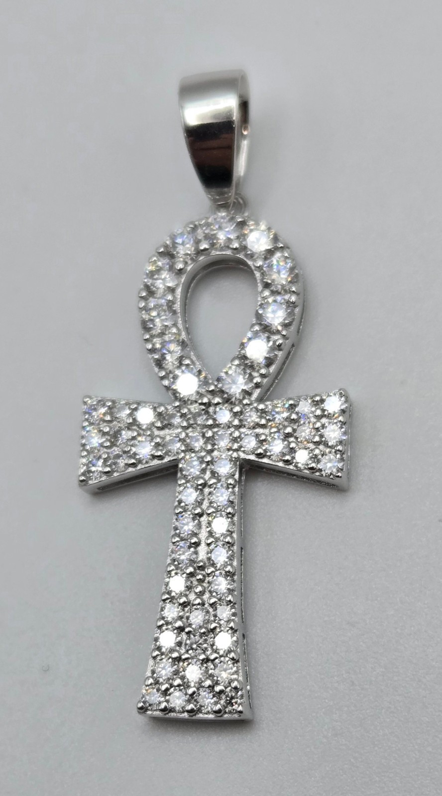 NEW MOISSANITE Solid 925 Sterling Silver PENDANT 2.0ctw Cross Pendant, USA
