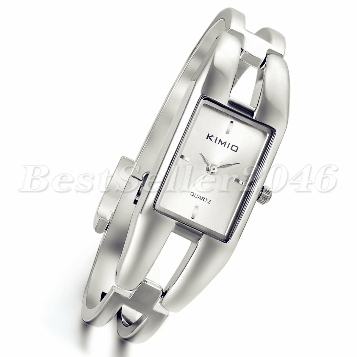 Women’s Causal Square Dial Stainless Steel Bangle Quartz Analog Wrist Watches