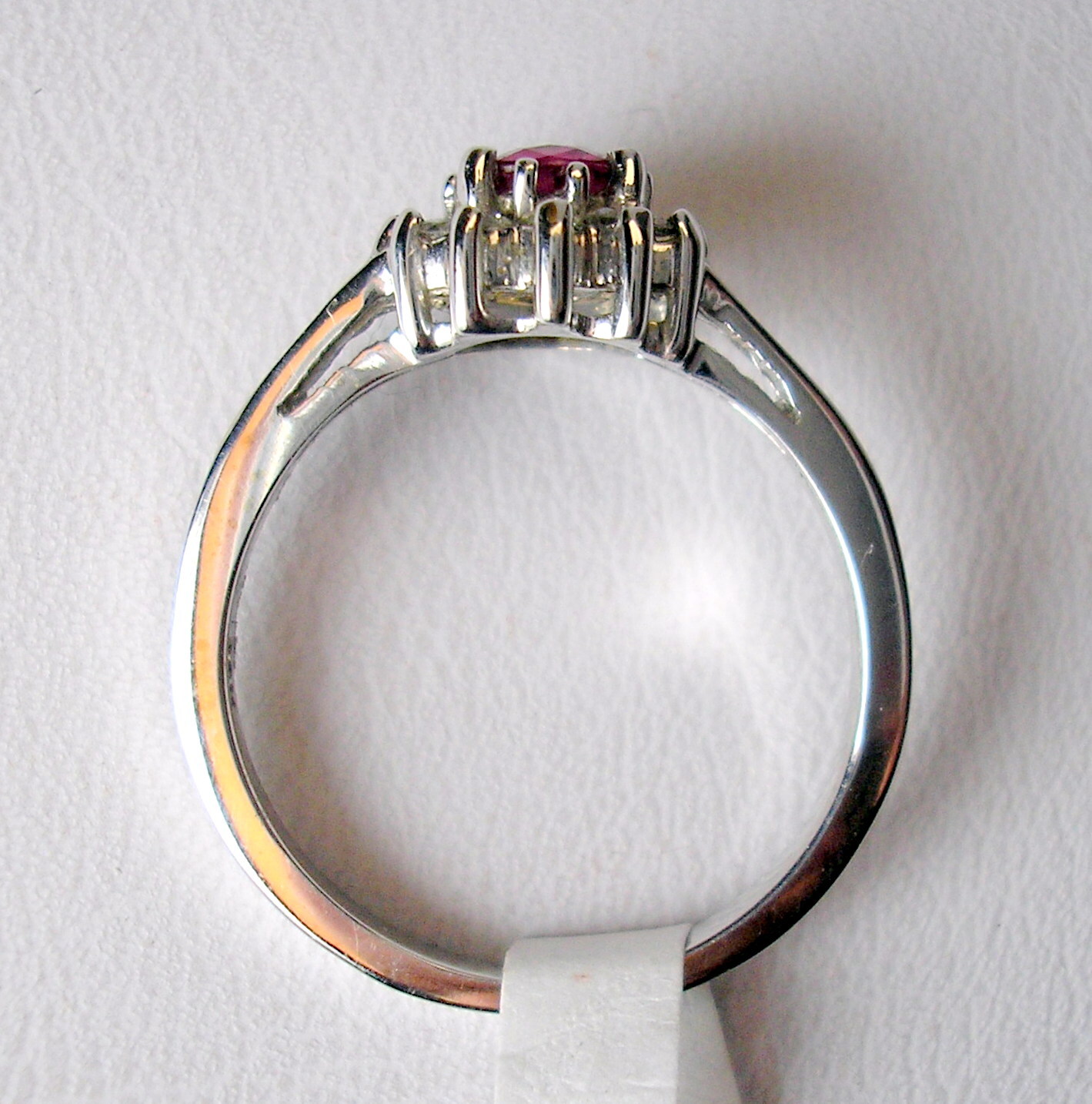 Est 0.36 ct Genuine Natural Ruby & Diamonds 14K White Gold Ring Was $895 Video