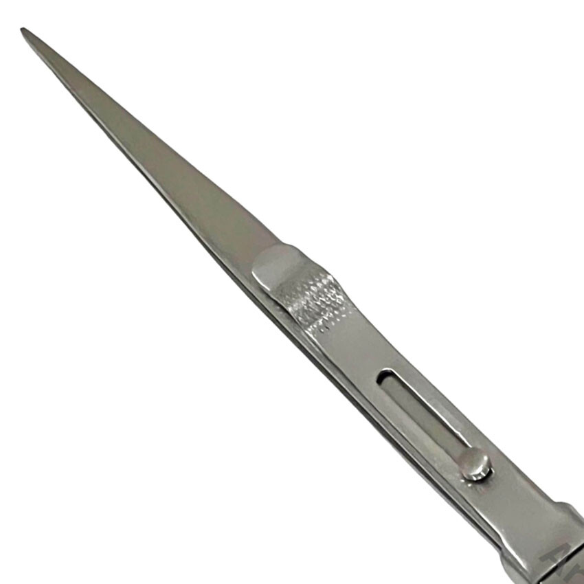 Diamond Stone Tweezers Locking Jewelry Tweezer Slide Lock Medium Tip