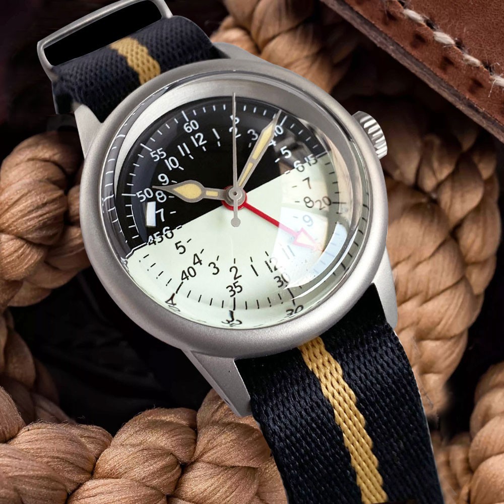 Bubble Sapphire Glass 20ATM Waterproof NH34 GMT Field Automatic Watch 36MM Nylon