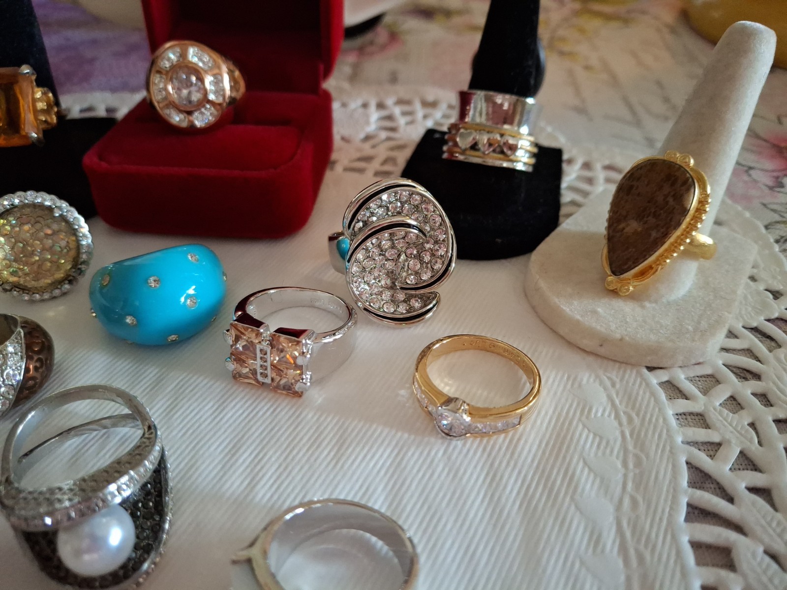 Vintage To Modern Lot Of Rings 15, Sizes Vary 7-9 Designer Camille Lucie (7)
