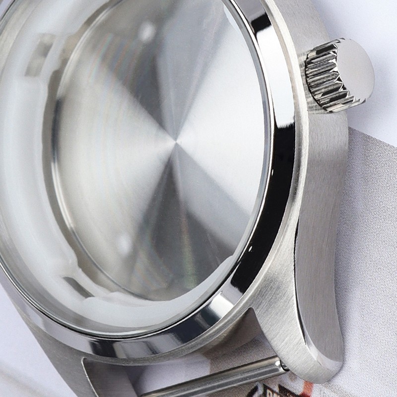 FEIYASHI 40mm Vintage Diver Watch Case Silver Steel 10ATM For Seiko NH35 38 NH36