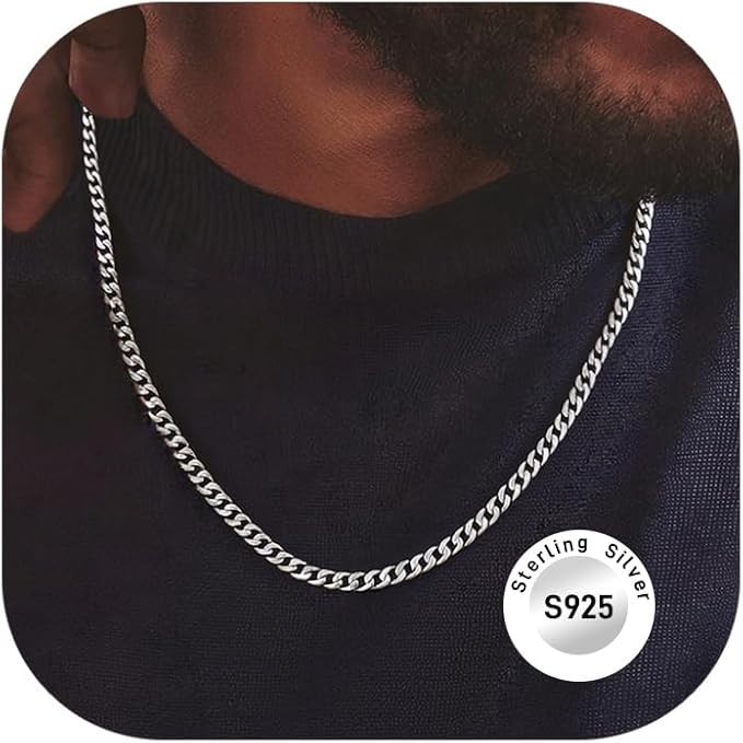 ChainsPro Mens Chains 925 Sterling Silver Chain Necklace for Men Women Necklace,