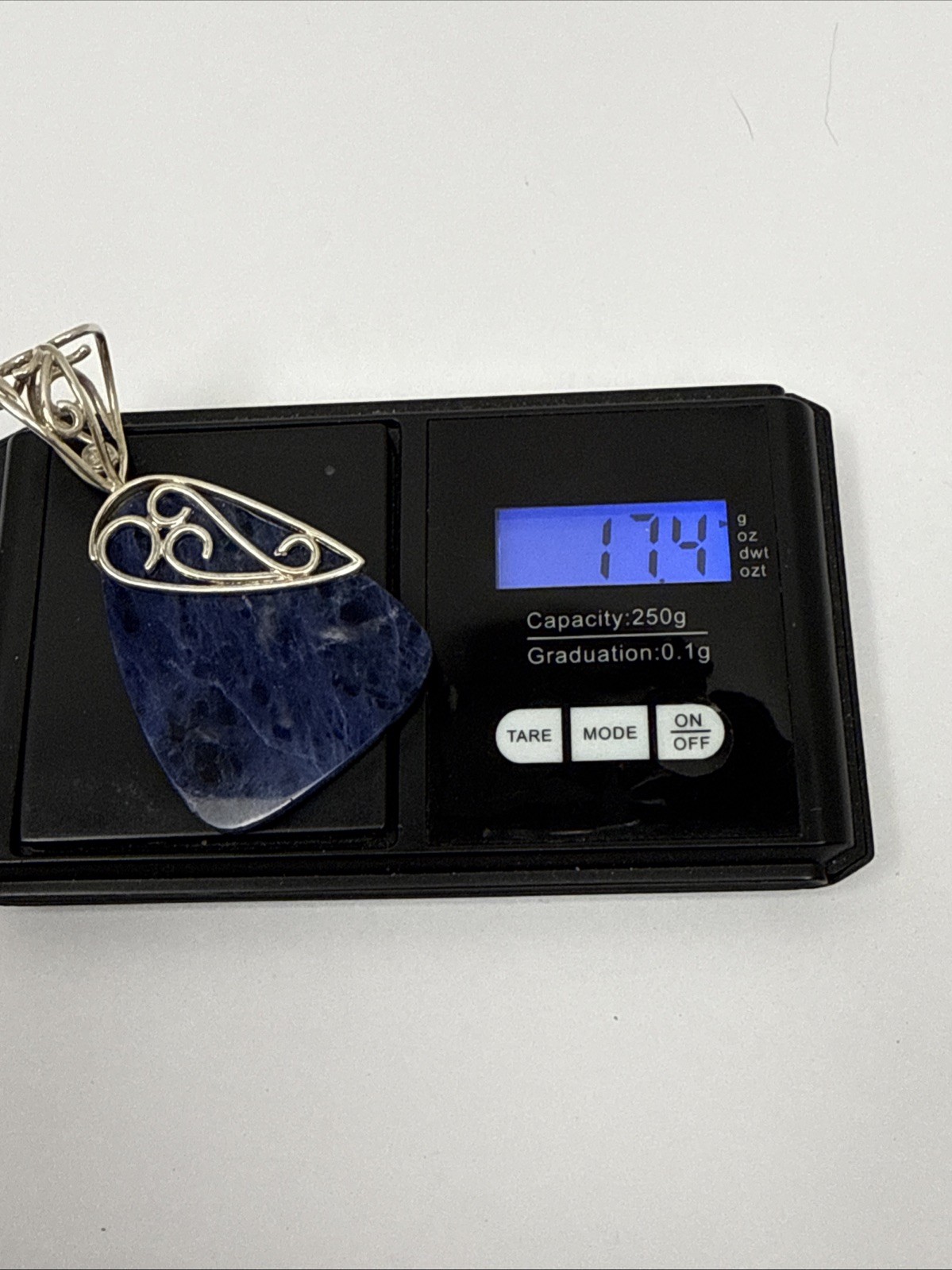 Jay King DTR Mine Finds Sodalite Pendant 925 Sterling Rich Royal Blue READ