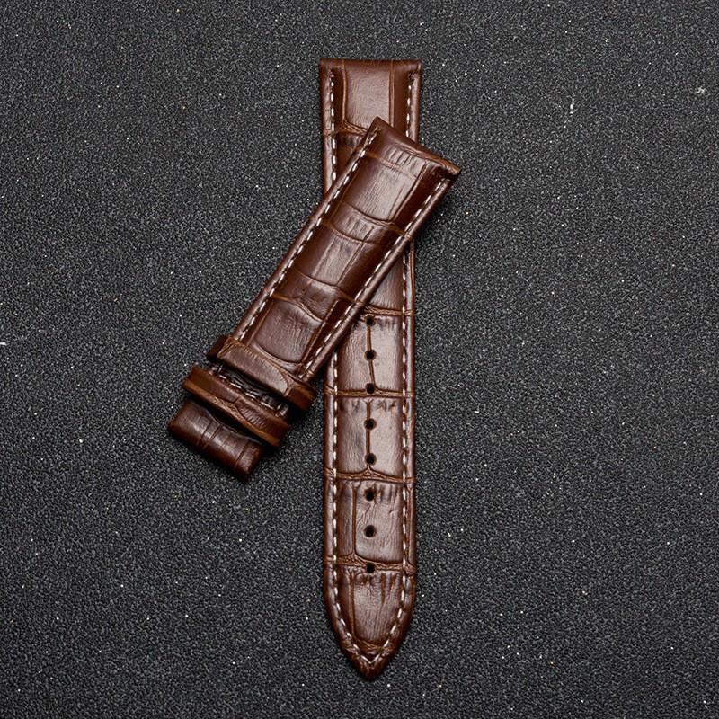 Quality Genuine Leather Watch Band Strap Alligator Grain 12-24mm Without Buckle