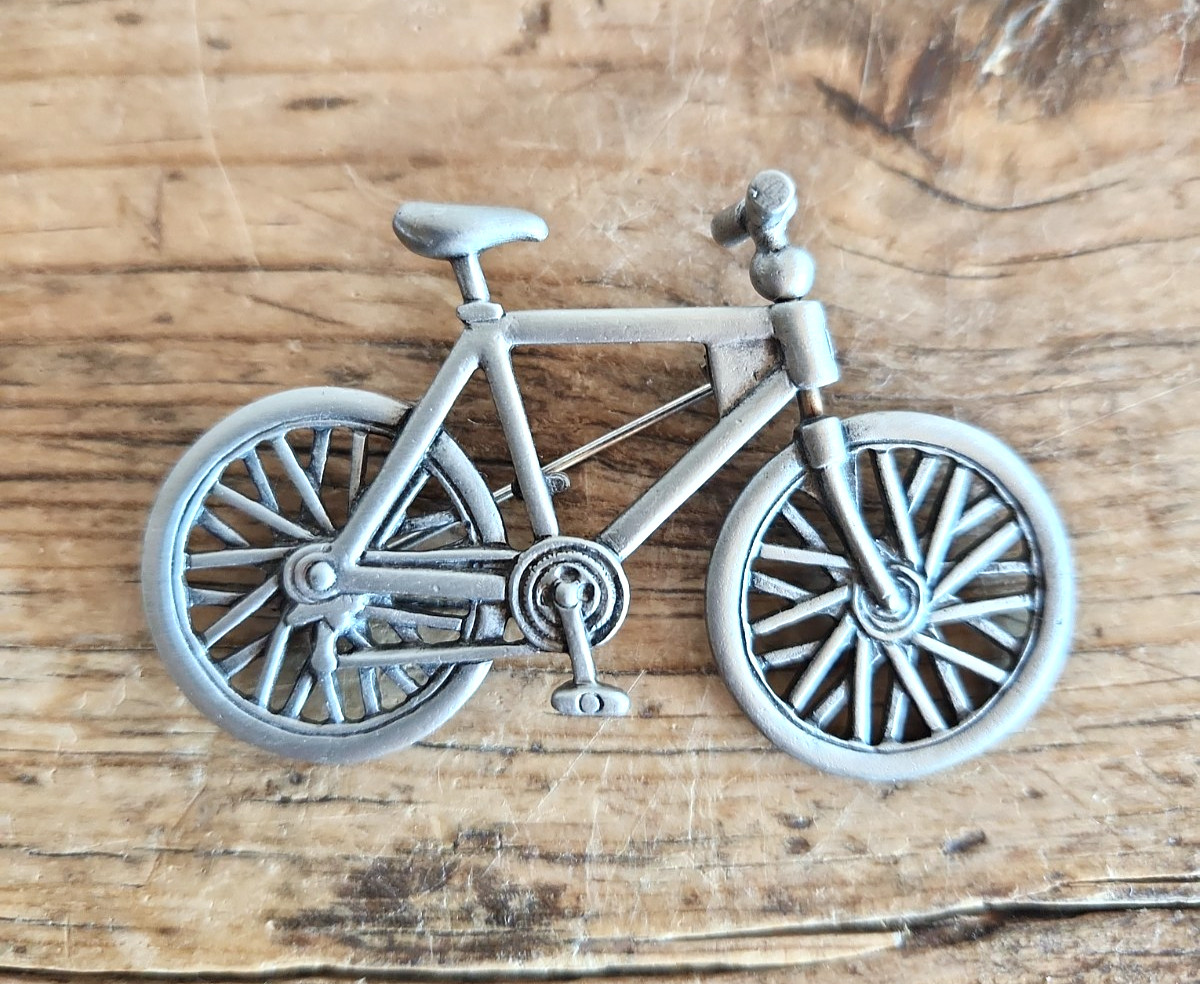 Bicycle Fashion Costume Jewelry Brooches Pin Jewelry Lot One Signed JJ
