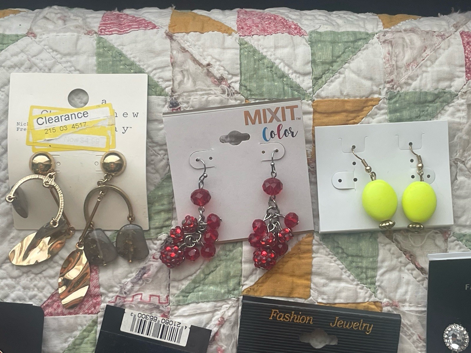 EARRINGS LOT DANGLE DROP HOOP STUD