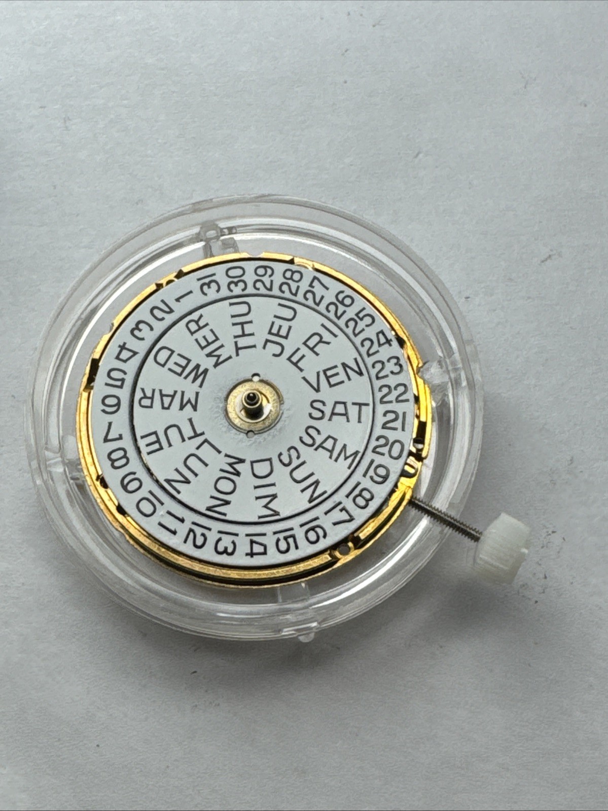 MINT ETA 2879 AUTOMATIC WATCH MOVEMENT 25 Jewel CARLEX Swiss White Day Date