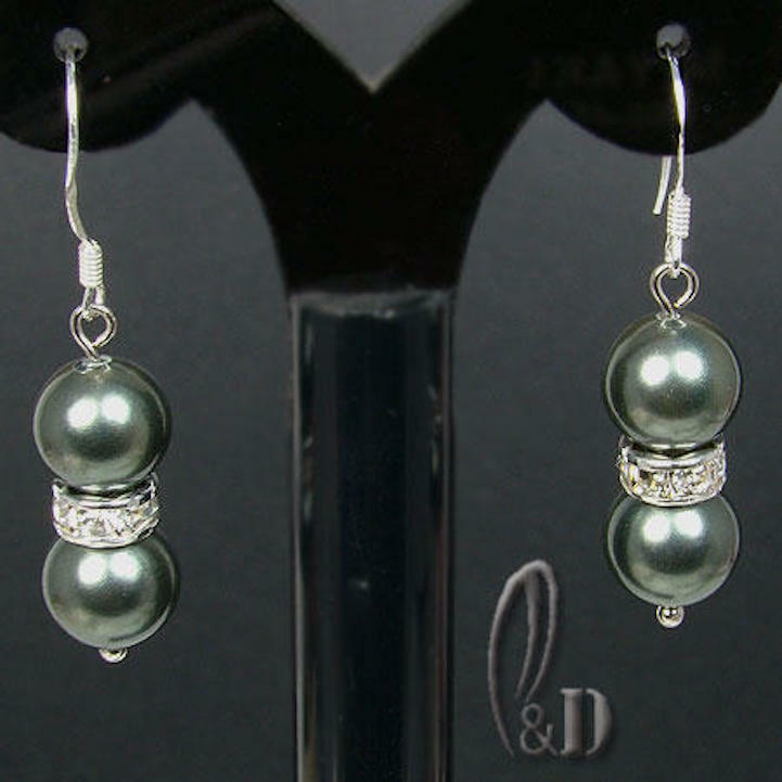 AU STOCK CHIC GOTG LARGE MULTIPLE COLOUR SEA SHELL PEARLS SILVER EARRINGS EA013