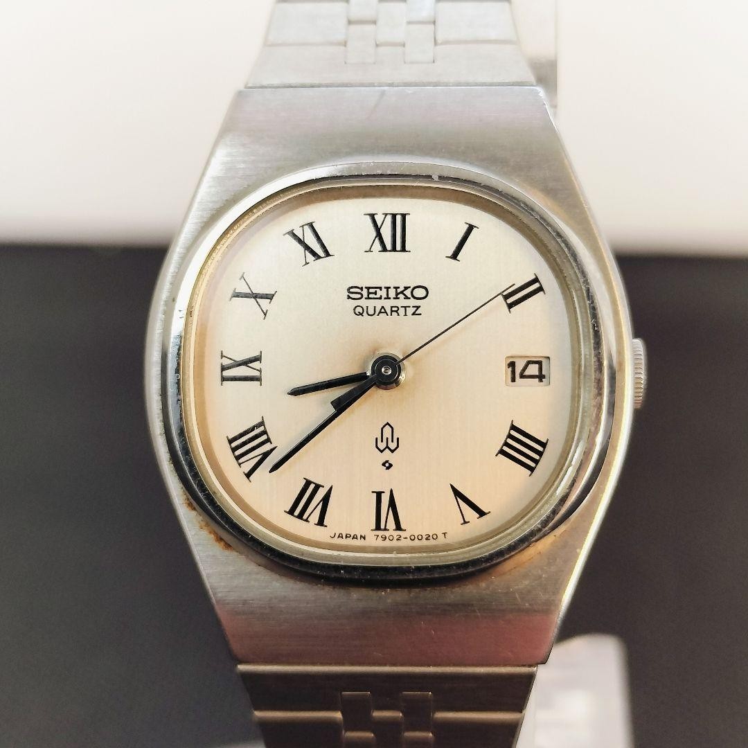 SEIKO Quartz Wristwatch, Cream Dial, SS Case/Band, wrist 15.0cm/5.9in