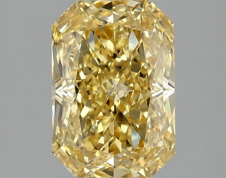 Radiant 2.09 Carat Fancy Vivid Yellow VVS2 IGI Certified Lab Grown CVD Diamond