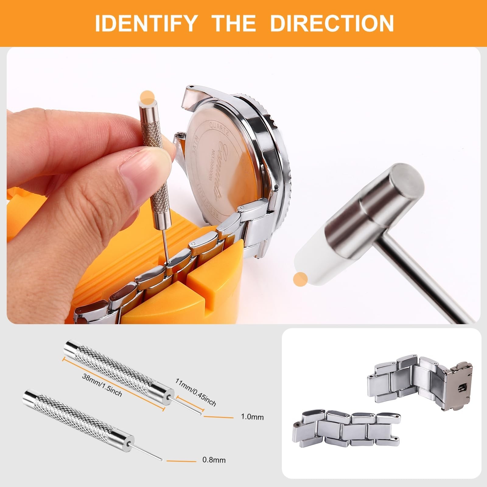 12 Pieces Watch Link Removal Kit, Watch Band Replacement Tool