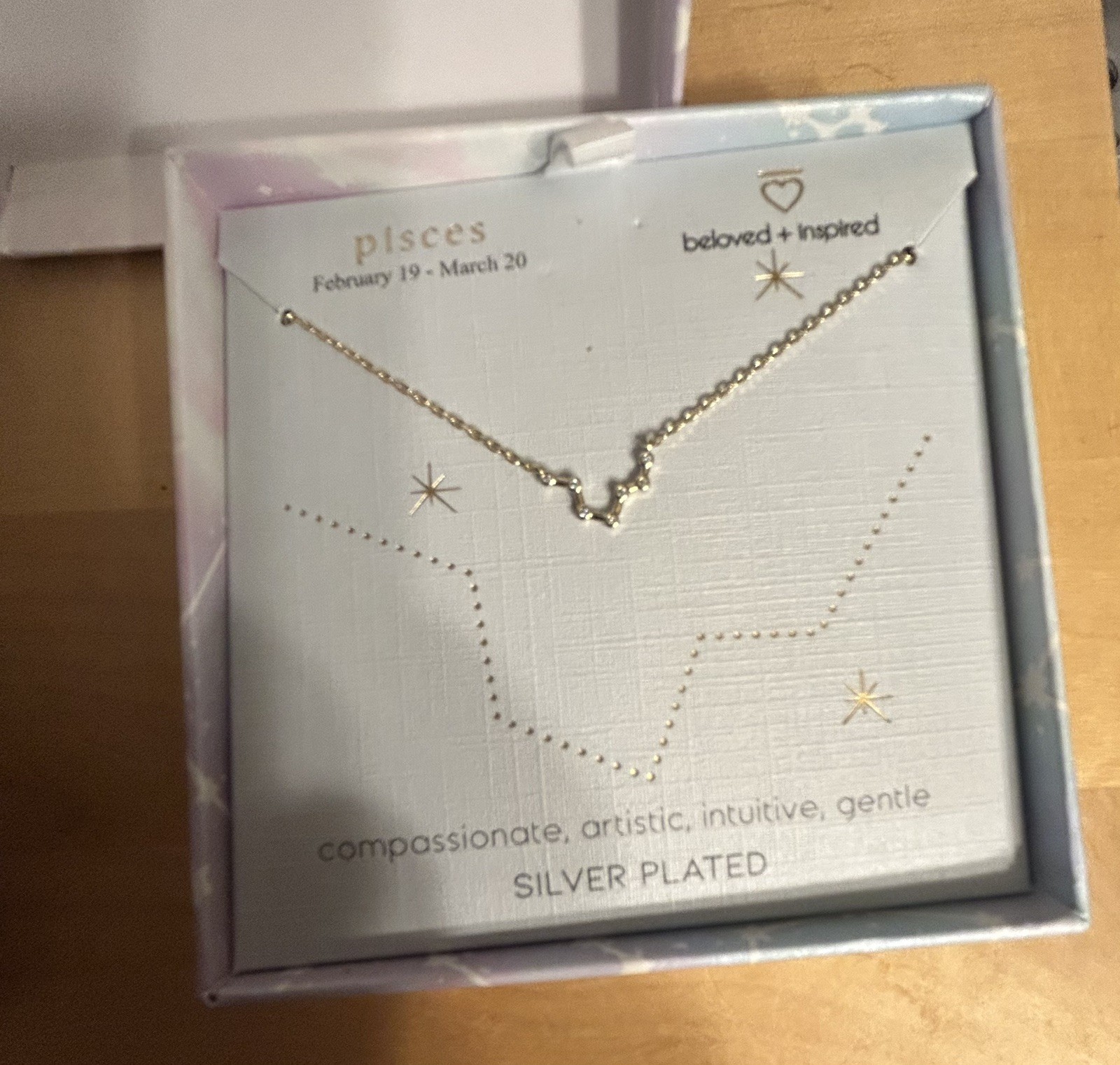 Beloved + Inspired Pisces Zodiac Silver Plated Constellation Necklace 🩷